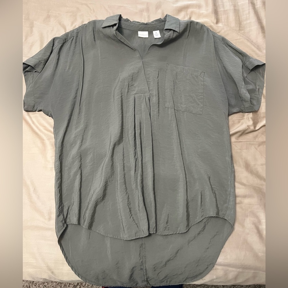 Westbound Oversized Collared Blouse - M